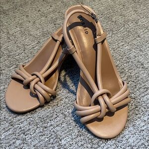 Torrid Beige Strappy Square Heel Sandal (12 WW)
